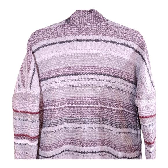 Nic + Zoe Sunset Stripe Chenille Open-front Longline Cardigan Cozy Women's S - Picture 5 of 6